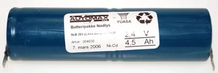 NLB 203 (2,4V4,5Ah-S-Fl.-4,8 +4,8) – bilde 1 av 2