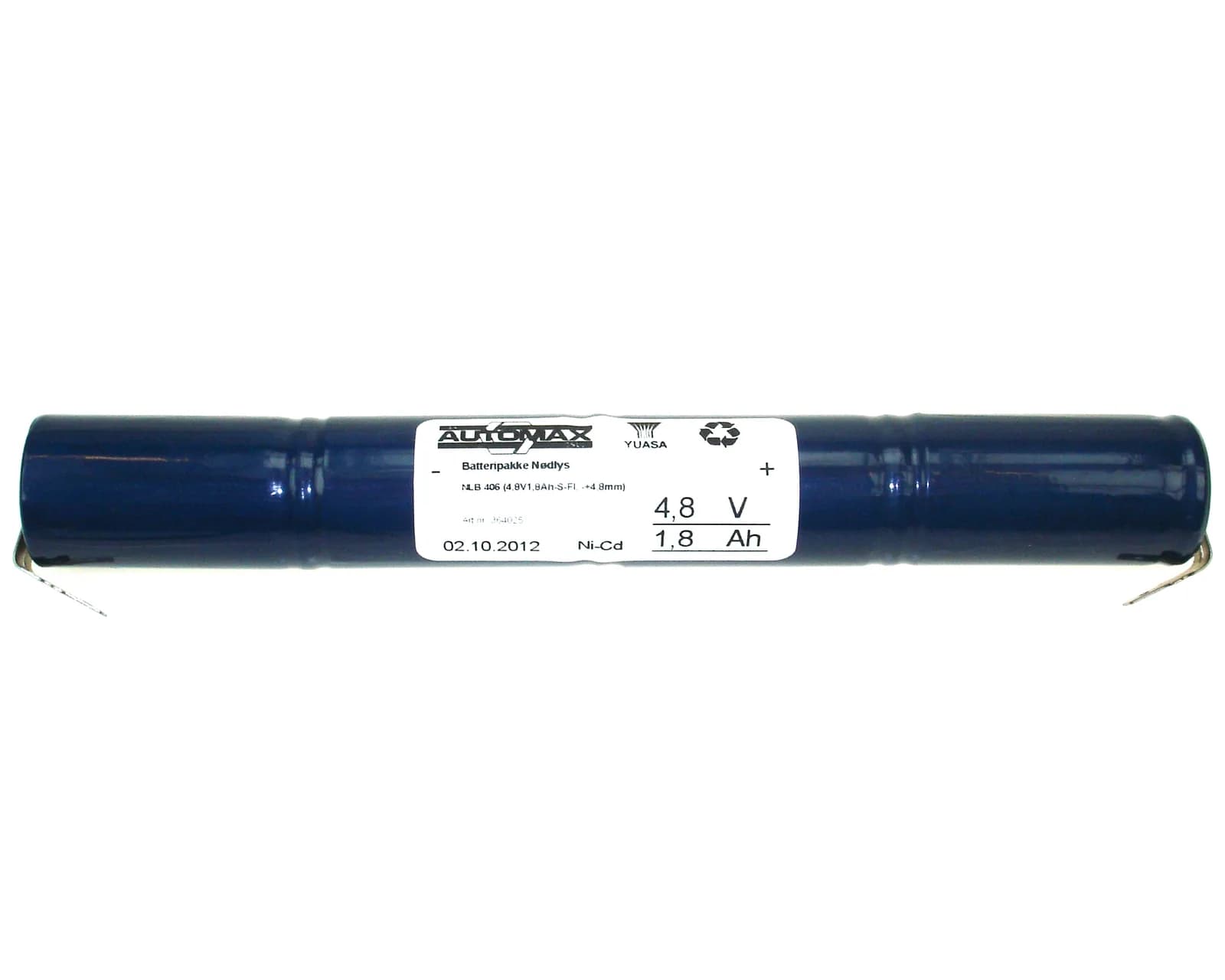 NLB 406 (4,8V1,8Ah-S-Fl..-+4,8) – bilde 1 av 2