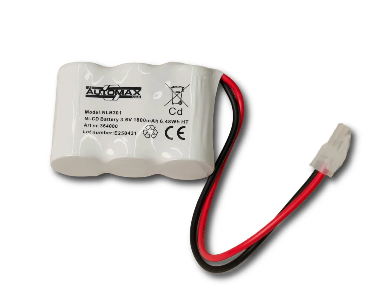 NLB 301 (3,6V1,8Ah-R-Plugg 12) – bilde 1 av 2