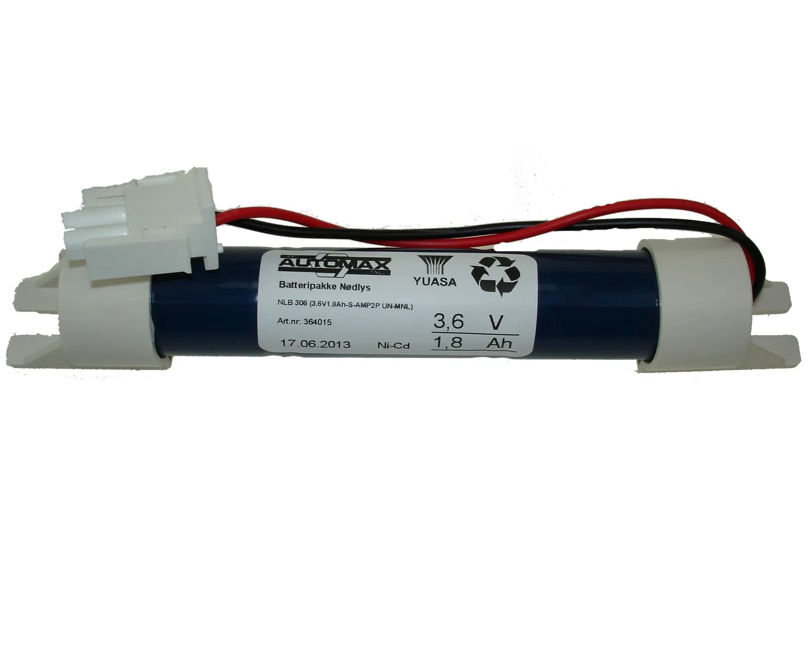NLB 306 (3,6V1,8Ah-S-Plugg 11) – bilde 1 av 4