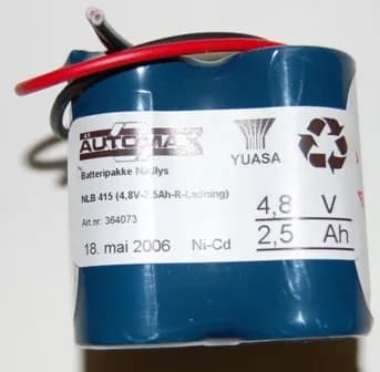 NLB 415 (4,8V-2,5Ah-R-Ledning)