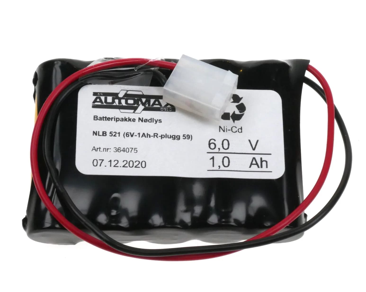 NLB 521 (6V1,0Ah-R-Plugg 59) – bilde 1 av 2
