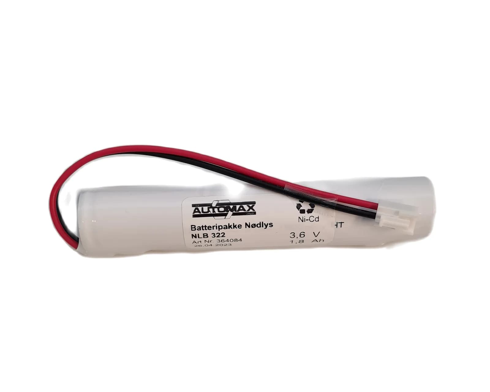 NLB 322 (3,6V1,8Ah-S-Plugg 13) – bilde 1 av 3