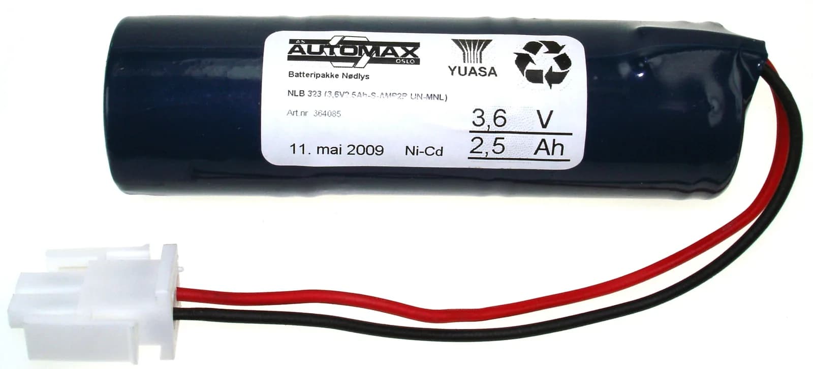 NLB 323 (3,6V2,5Ah-S-Plugg 11) – bilde 1 av 3
