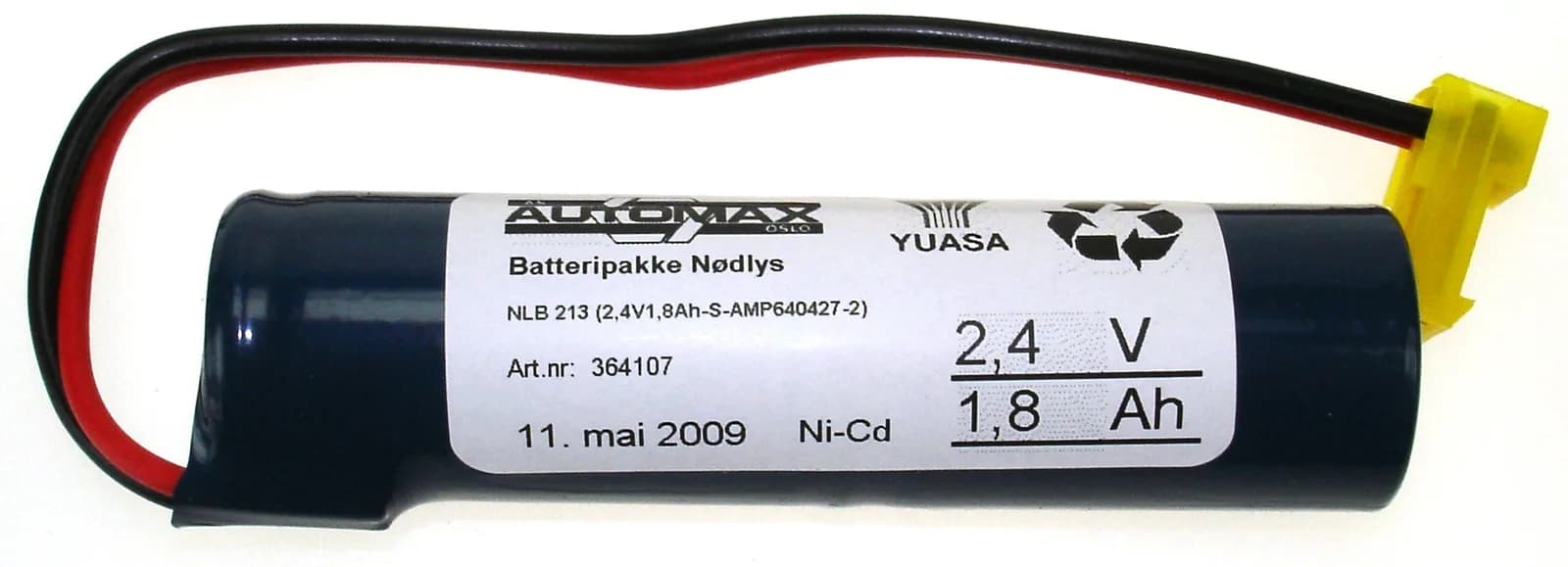 NLB 213 (2,4V1,8Ah-S-Plugg 14) – bilde 1 av 2