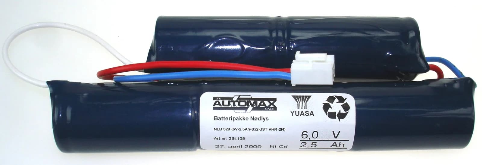 NLB 528 (6V-2,5Ah-Sx2-Plugg 13) – bilde 1 av 2