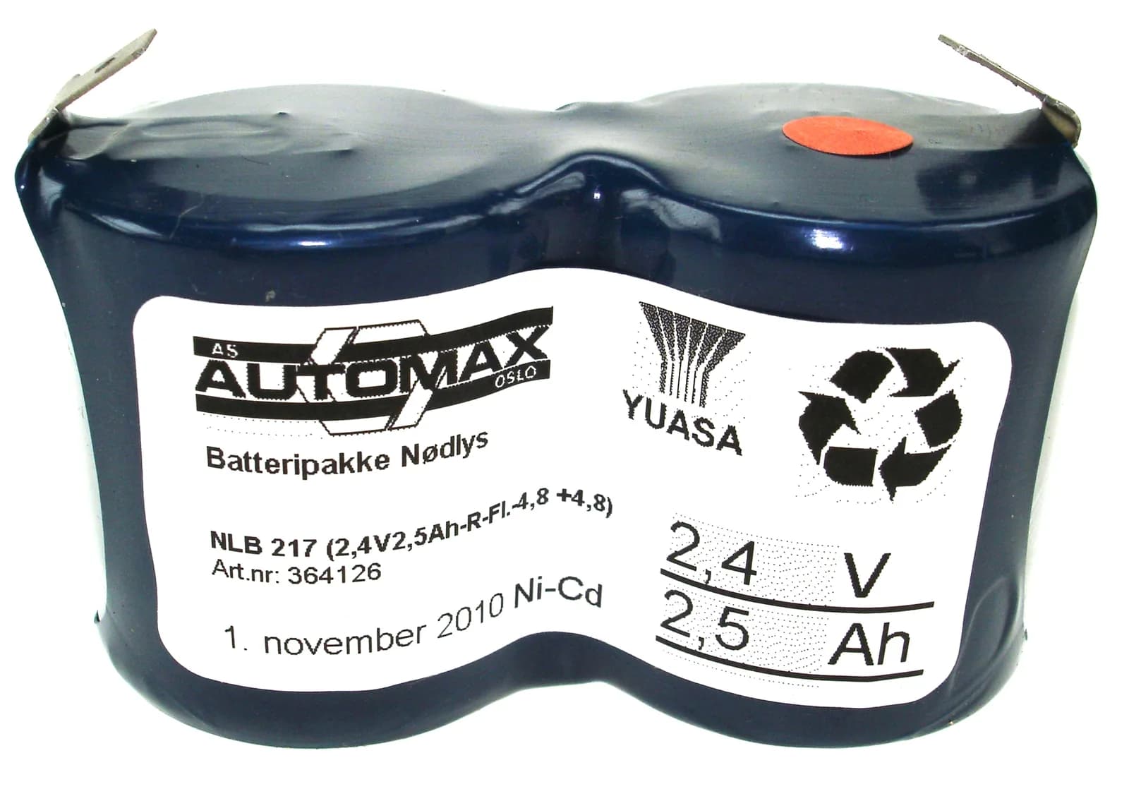 NLB 217 (2,4V2,5Ah-R-Fl.-4,8 +4,8) – bilde 1 av 2