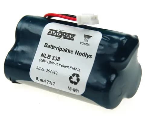 NLB 338 (3,6V1,0Ah-R-trekant-Plugg 29)