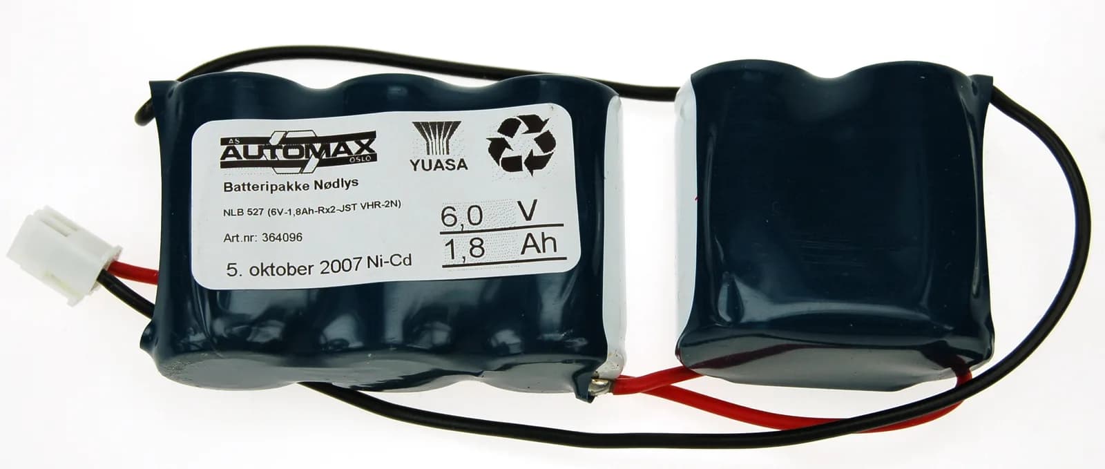 NLB 527 (6V-1,8Ah-Rx2-Plugg 13) – bilde 1 av 2