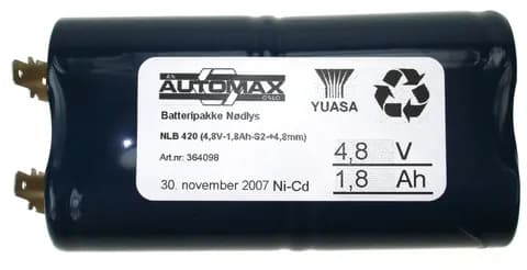 NLB 420 (4,8V-1,8Ah-S2-+4,8mm)