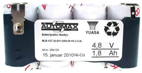 NLB 427 (4,8V-1,8Ah-R+6,3-2,9mm)