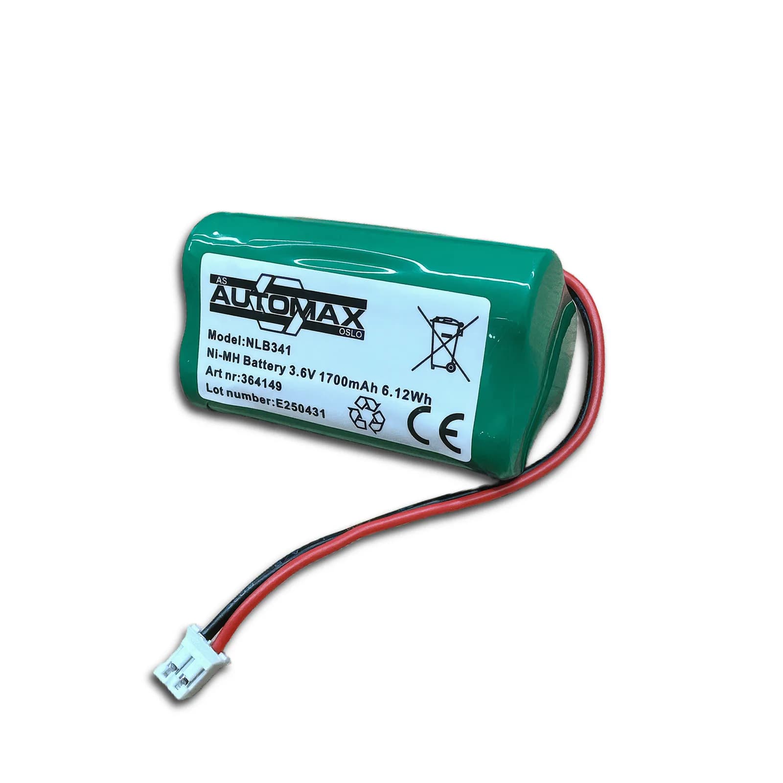NLB 341 (3,6V1,7Ah-R-trekant-Plugg 29) – bilde 1 av 3