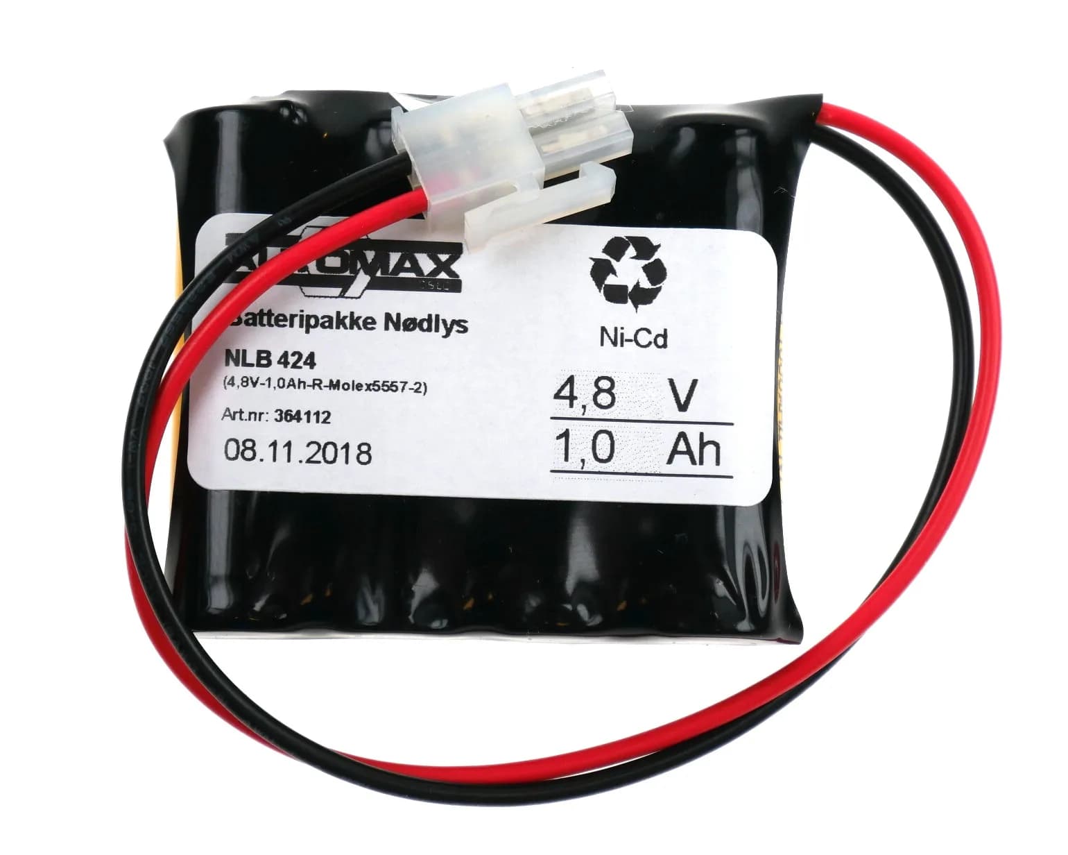 NLB 424 (4,8V-1,0Ah-R-Plugg 12) – bilde 1 av 2