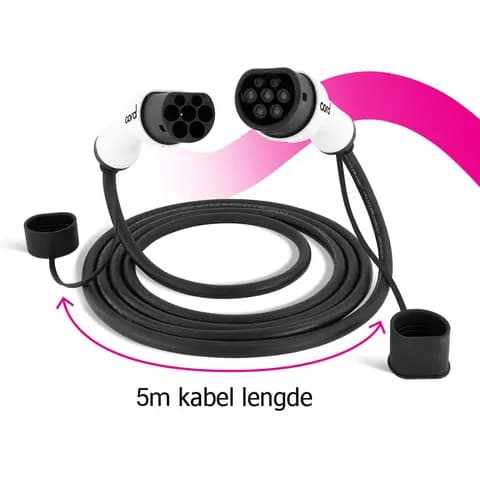 Cord EV Type 2 ladekabel 5 meter 32A / 22kW / 3-fas