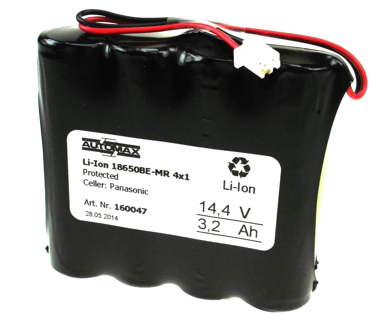Li-Ion 18650BE-MR 4x1 Plugg 33 (14,4V-3200mAh) – bilde 1 av 2