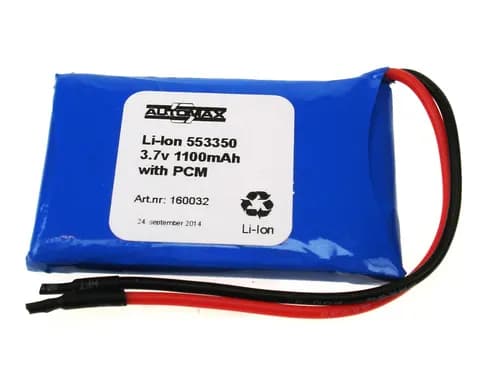 Li-Ion 553350 3.7v 1100mAh with PCM