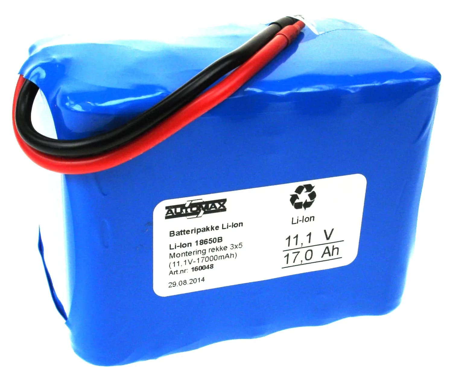 Li-Ion 18650B-MR 3x5 (11,1V-17000mAh) plugg 16