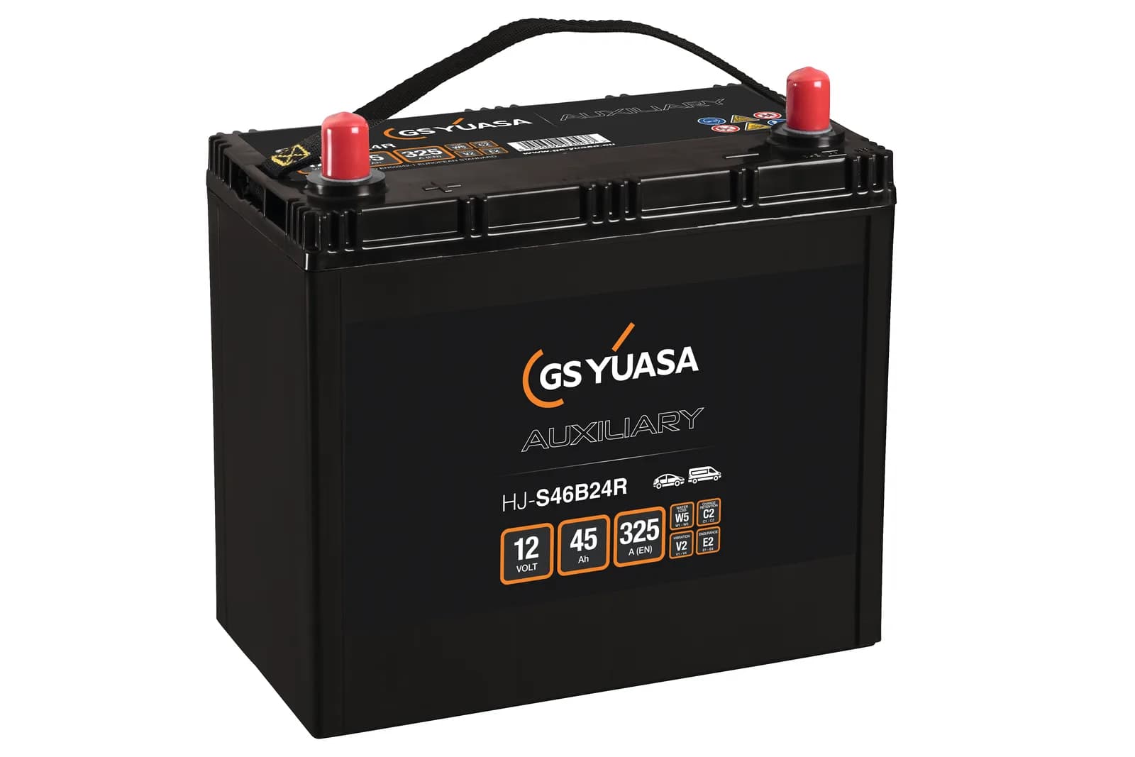 HJ-S46B24R (12V 46Ah 325A) – bilde 1 av 2