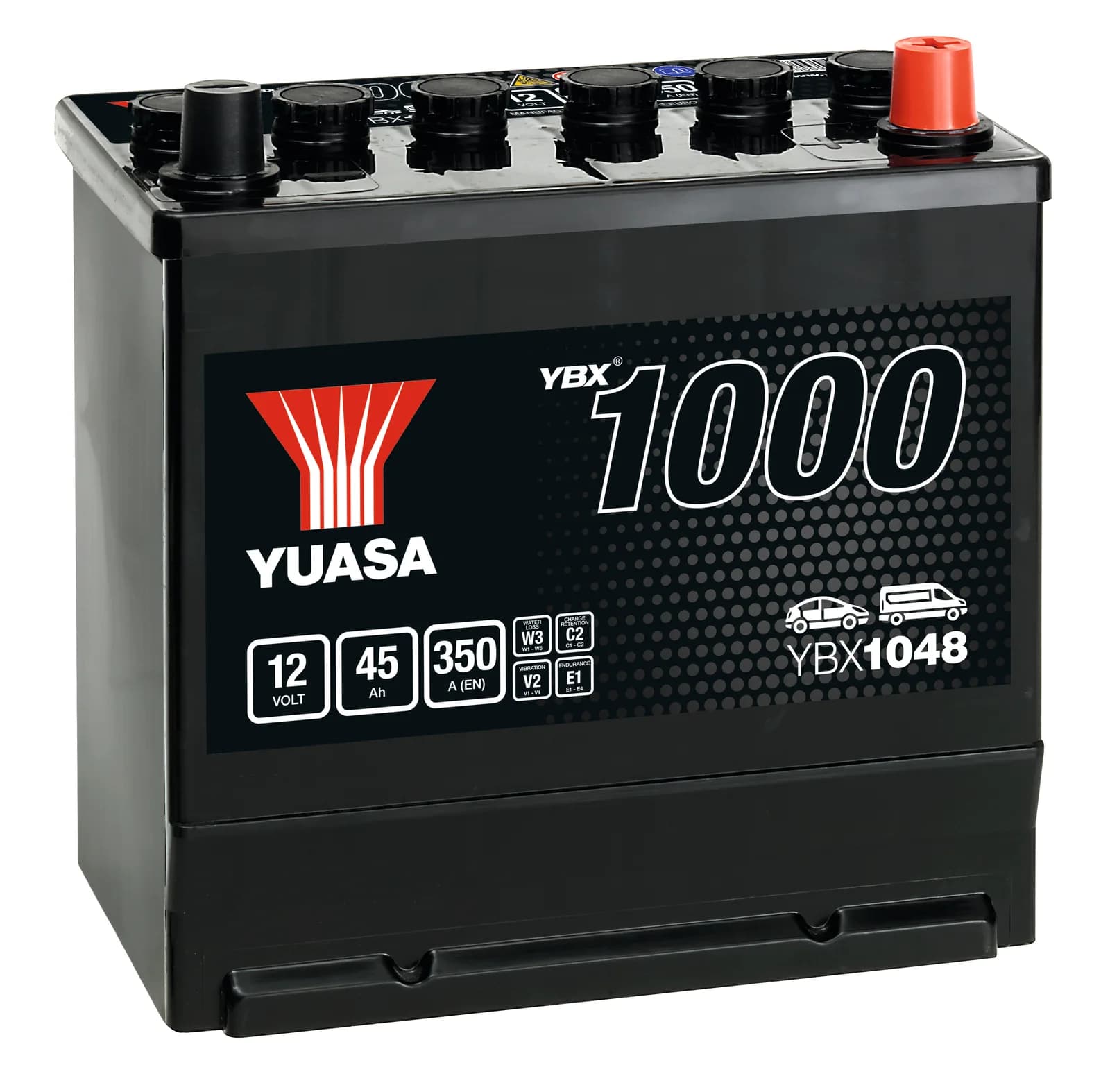 YBX1048 (12V 45Ah 350CCA)