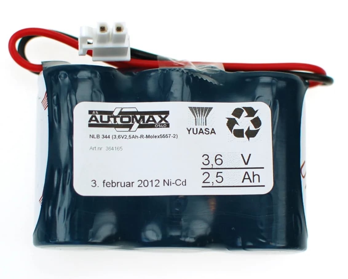 NLB 344 (3,6V2,5Ah-R-Plugg 12) – bilde 1 av 2