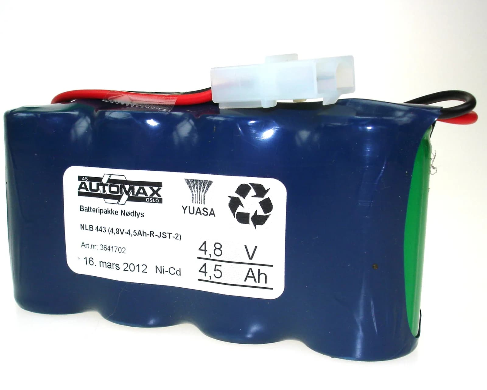 NLB 443 (4,8V-4,5Ah-R-Plugg 22) – bilde 1 av 3