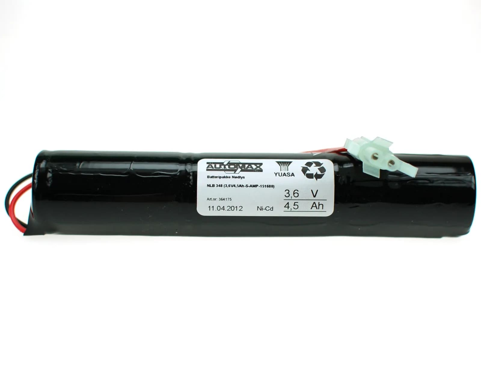 NLB 348 (3,6V4,5Ah-S-Plugg 15 polvent) – bilde 1 av 2