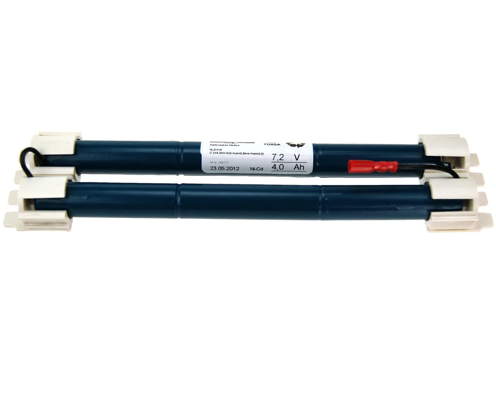 NLB 616 (7,2V4,0Ah-Sx2-hunn2,9mm+hann2,9) – bilde 1 av 3