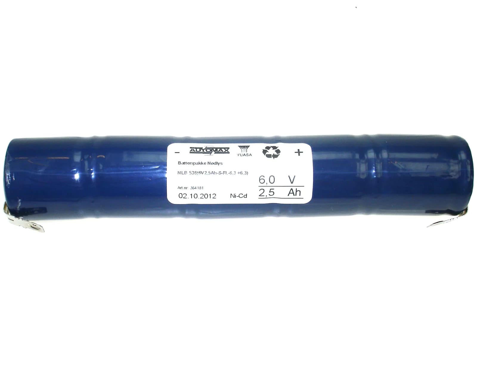 NLB 536(6V2,5Ah-S-Fl.-6,3 +6,3) – bilde 1 av 2