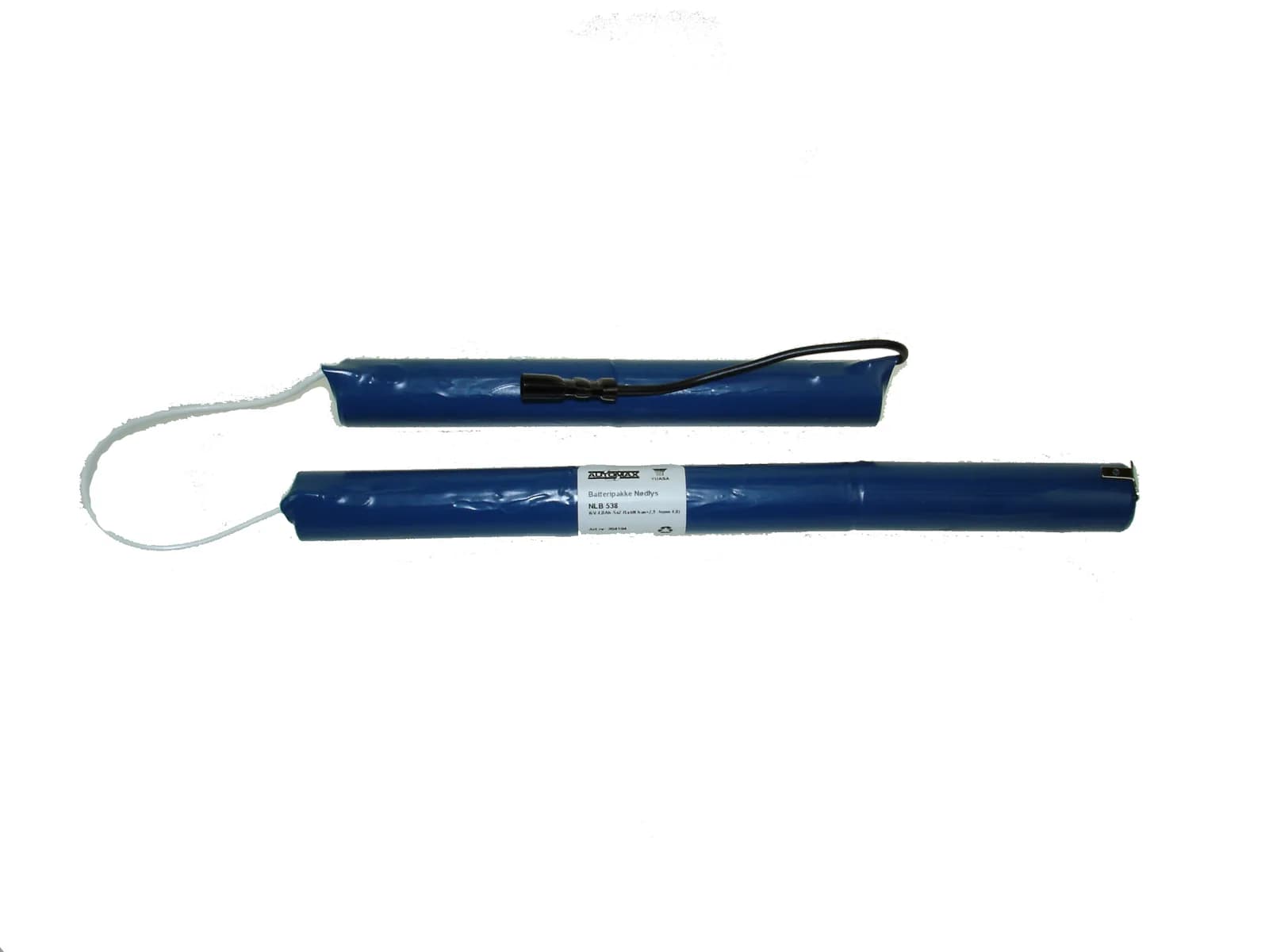 NLB 538 (6V-4,0Ah-Sx2-fl.stift han+2,9 -hunn 4,8) – bilde 1 av 3