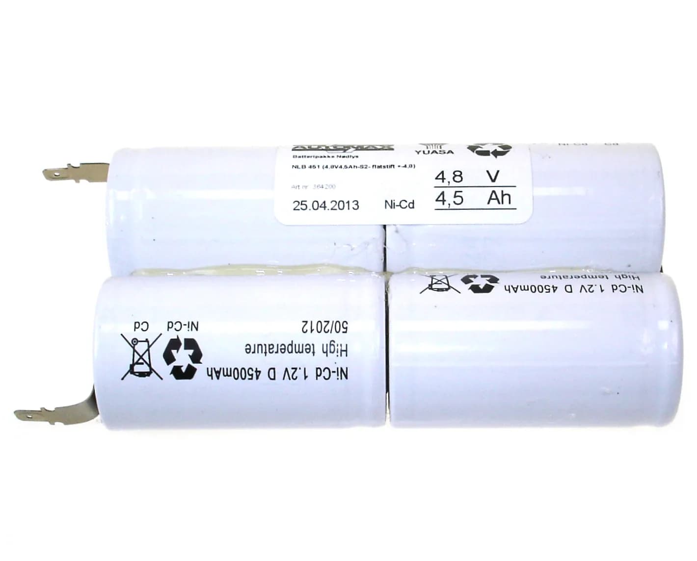 NLB 451 (4,8V4,5Ah-S2- flatstift +-4,8) – bilde 1 av 2