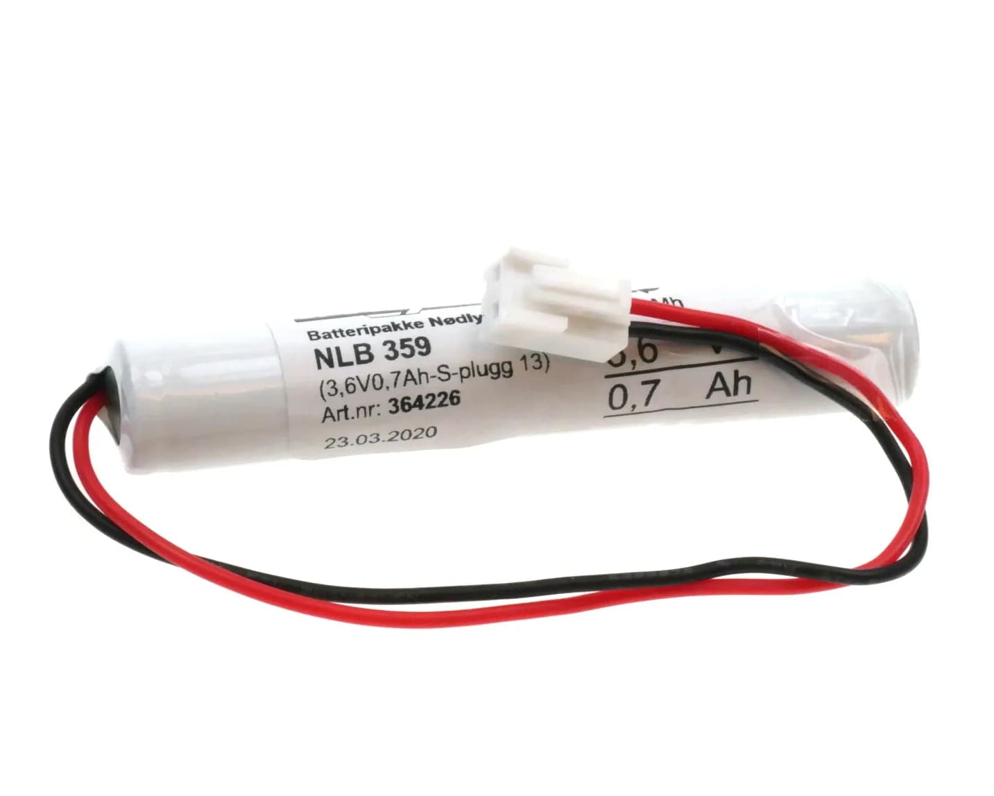 NLB 359 (3,6V-0,7Ah-S-Plugg 13-Polvent) – bilde 1 av 2