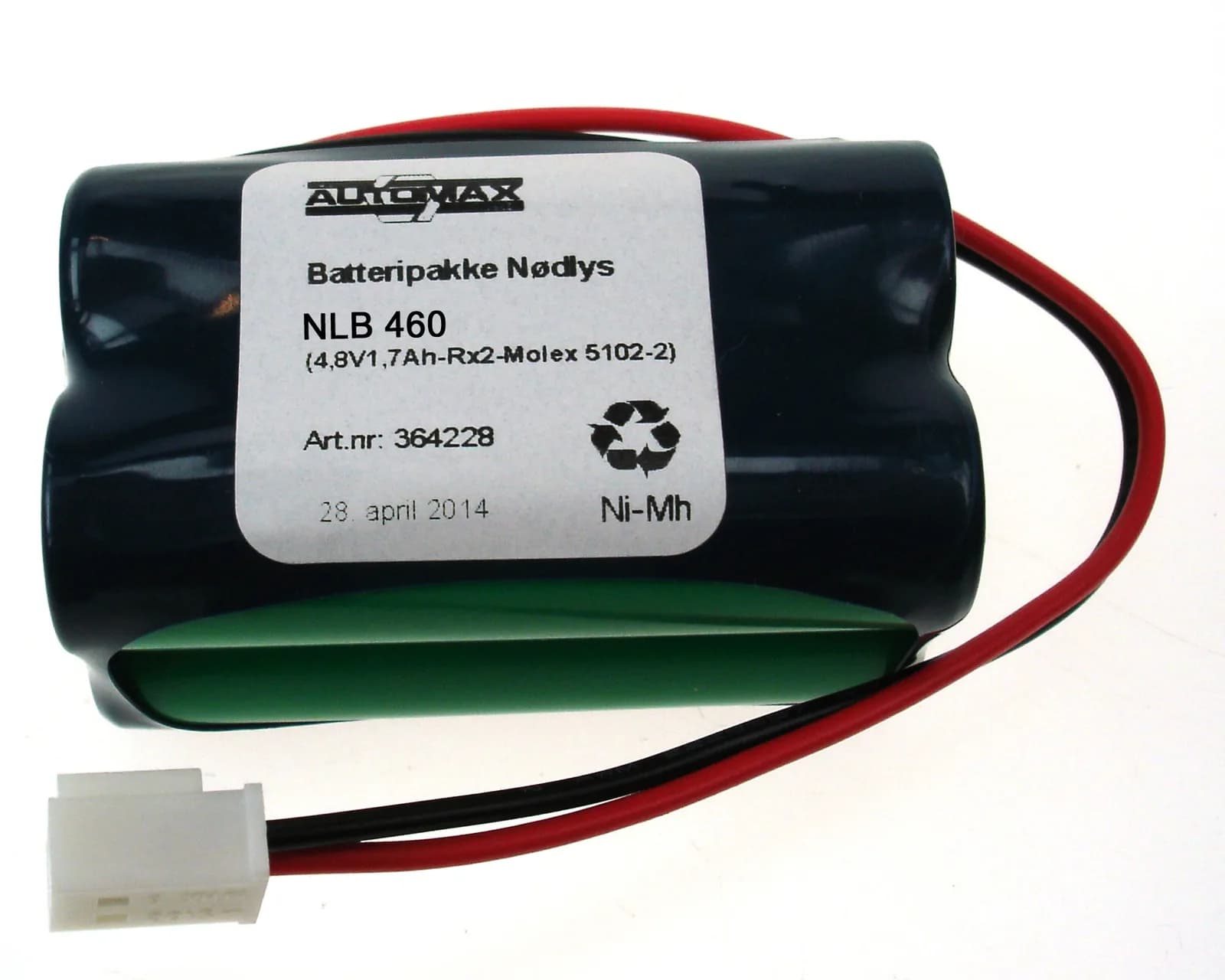 NLB 460 (4,8V1,7Ah-Rx2-Plugg 24) – bilde 1 av 3