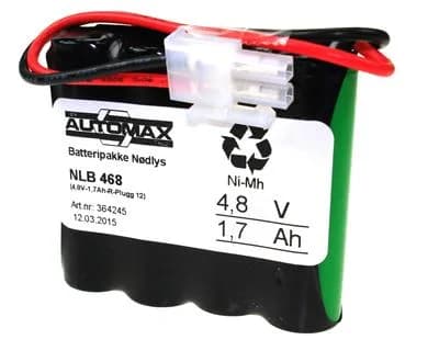 NLB 468 (4,8V1,7Ah-R-Plugg 12) – bilde 1 av 2
