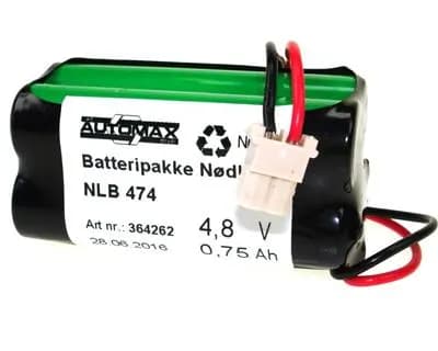NLB 474 (4,8V0,75Ah-2R-Plugg 34)