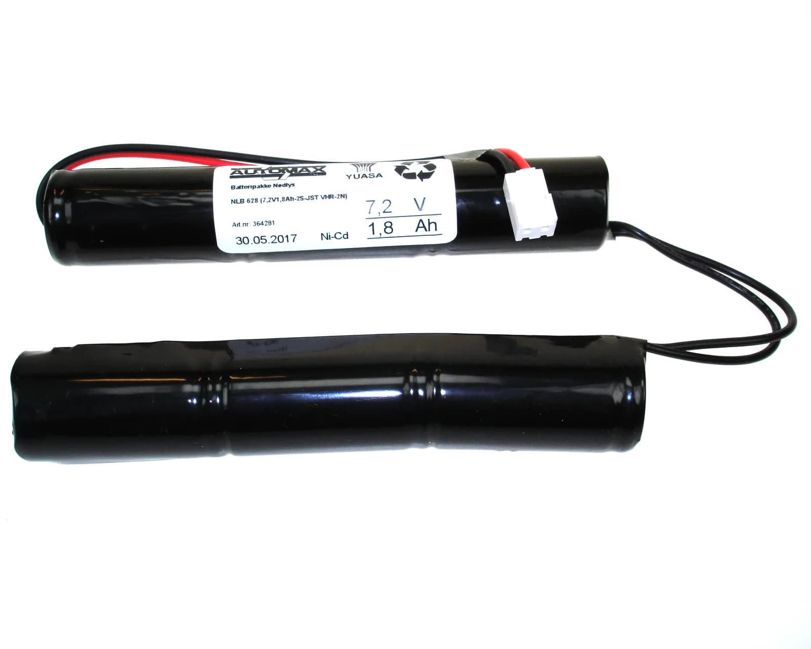 NLB 628 (7,2V1,8Ah-Sx2-Plugg 13) – bilde 1 av 2
