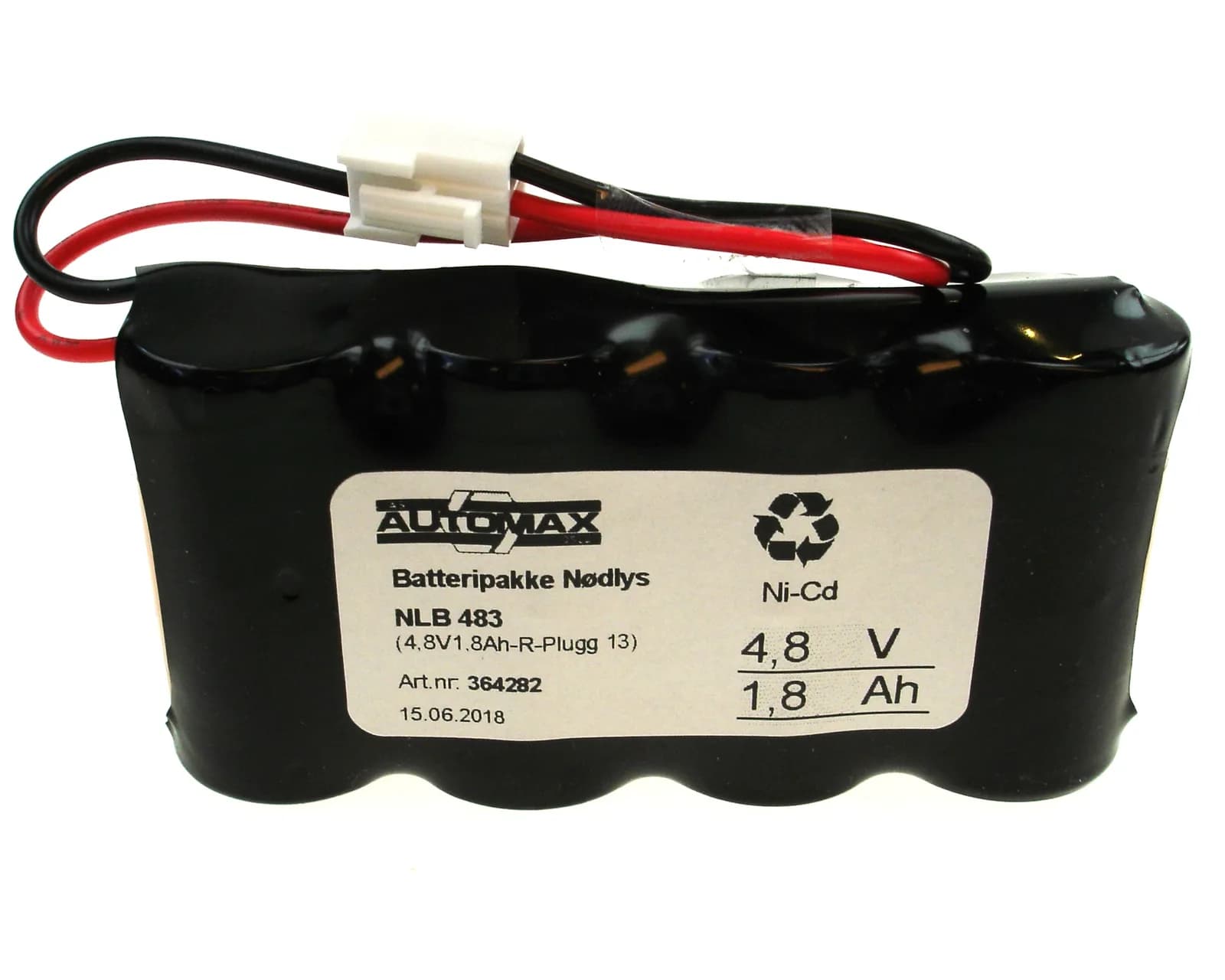 NLB 483 (4,8V1,8Ah-R-Plugg 13) – bilde 1 av 2