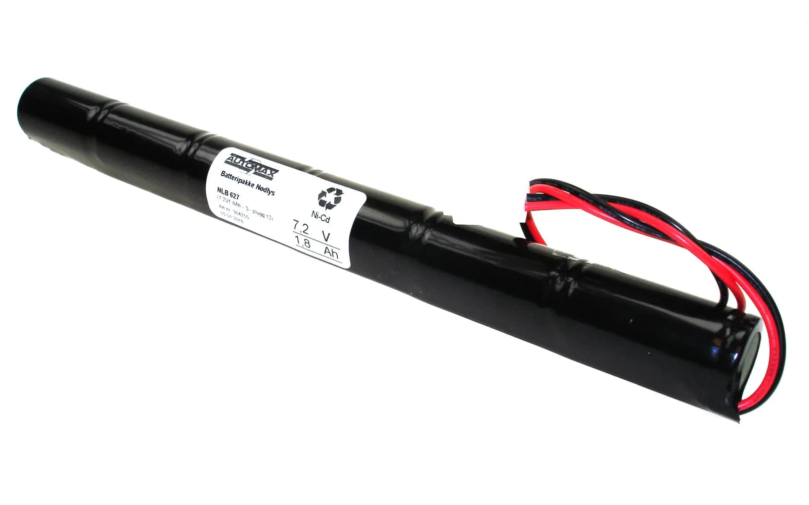 NLB 627 (7,2V-1,8Ah-S-Plugg 12) – bilde 1 av 2