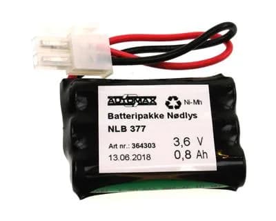 NLB 377 (3,6V0,75Ah-R-Plugg 12) – bilde 1 av 2