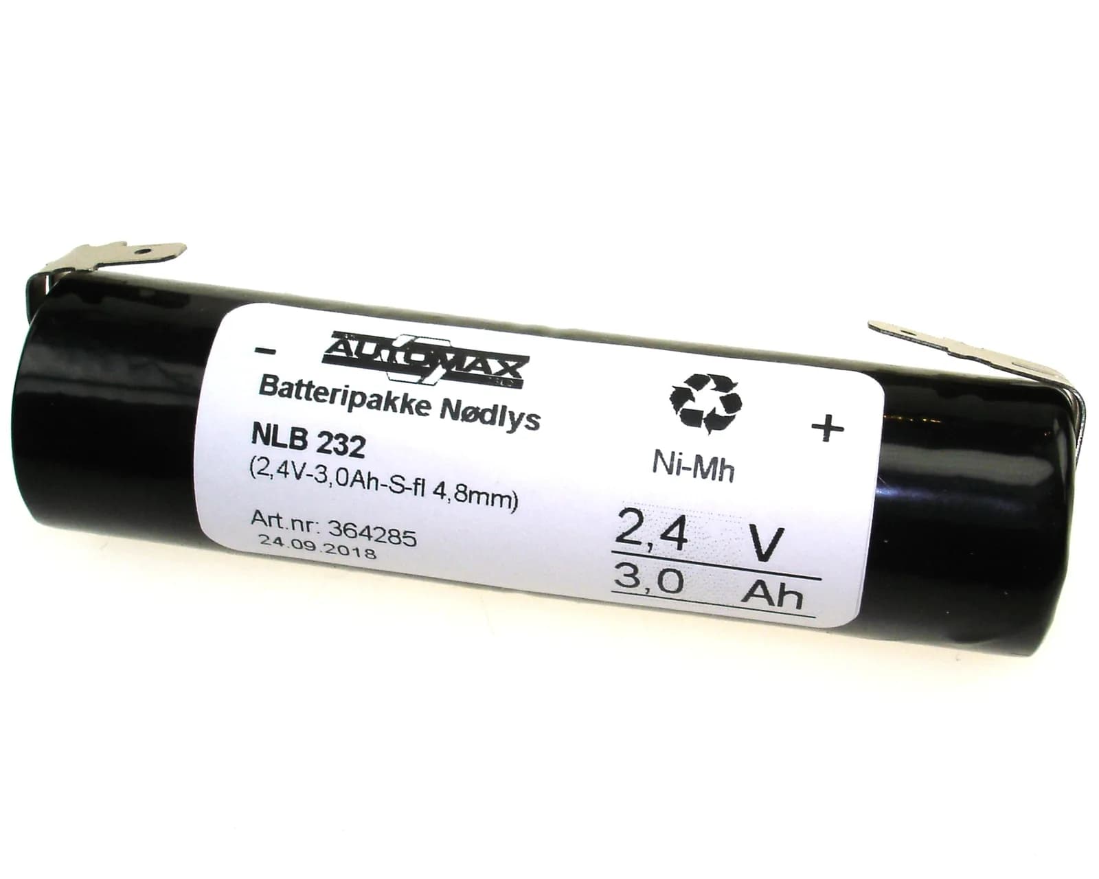 NLB 232 (2,4V3,0Ah-S-Fl.-4,8 +4,8) – bilde 1 av 2