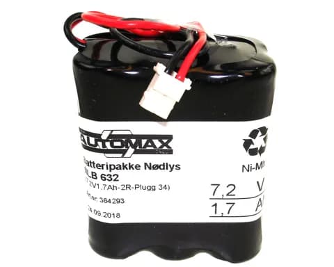 NLB 632 (7,2V1,7Ah-2R-Plugg 34)
