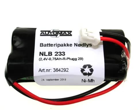 NLB 233 (2,4V-0,75 Ah-R-Plugg 29)