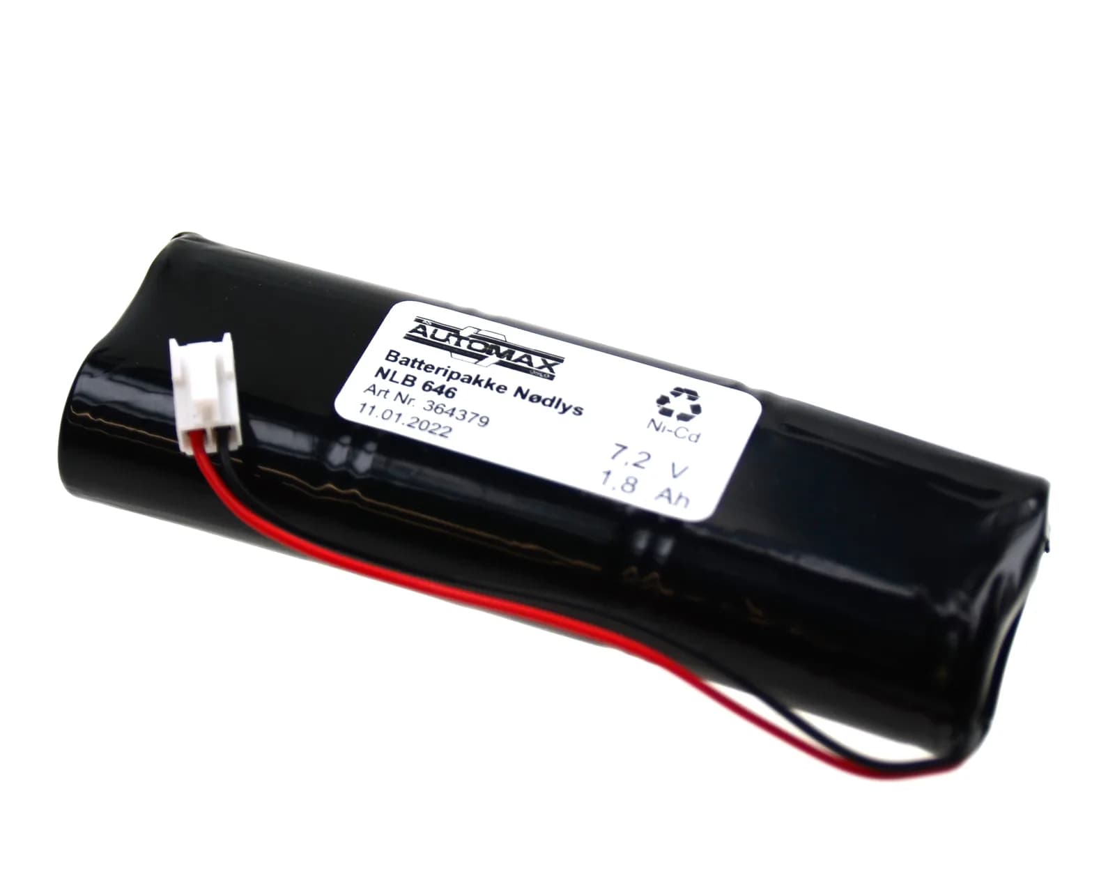 NLB 646 (7,2V-1,8Ah-2S-Plugg 13) – bilde 1 av 2
