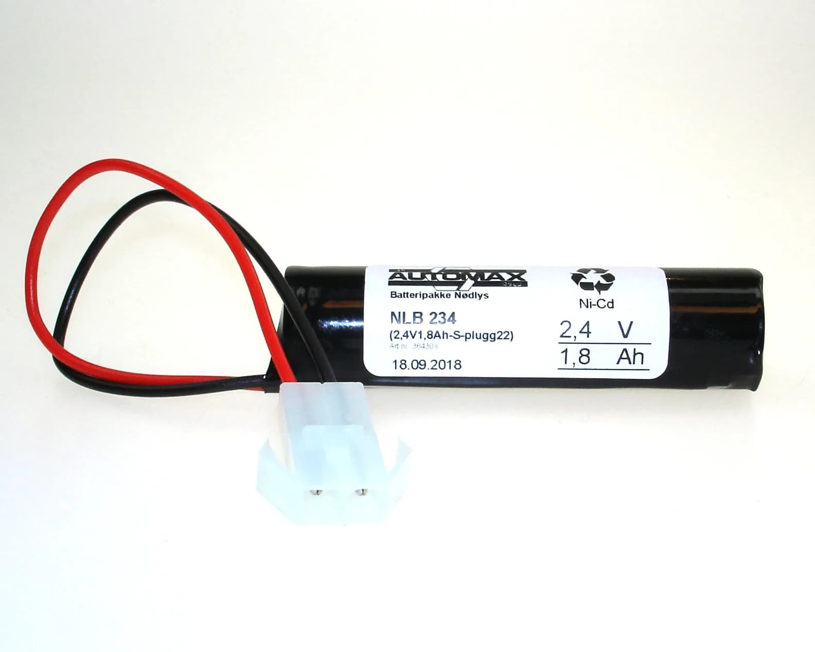 NLB 234 (2,4V-1,8Ah-S-Plugg 22) – bilde 1 av 2