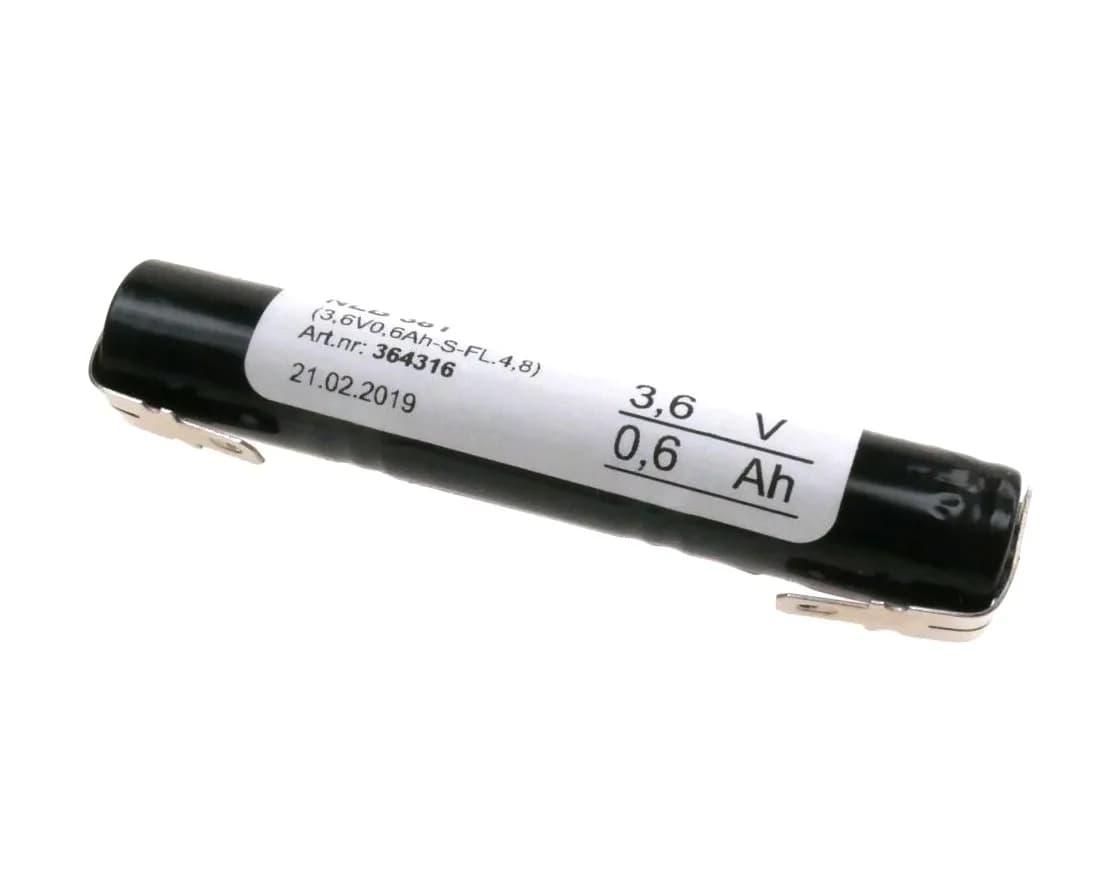 NLB 381 (3,6V-0,6Ah-S- +-4,8 fl.stift) – bilde 1 av 2