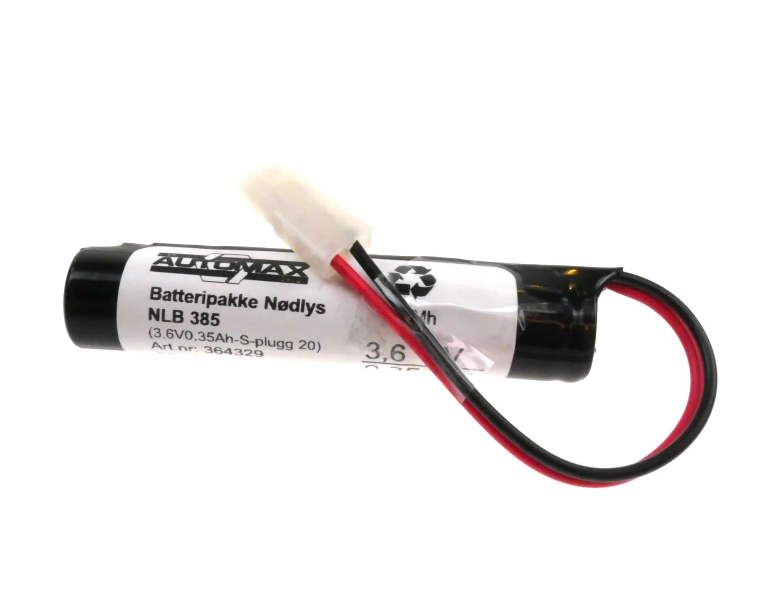 NLB 385 (3,6V-0,6Ah-S-Plugg 20) – bilde 1 av 2