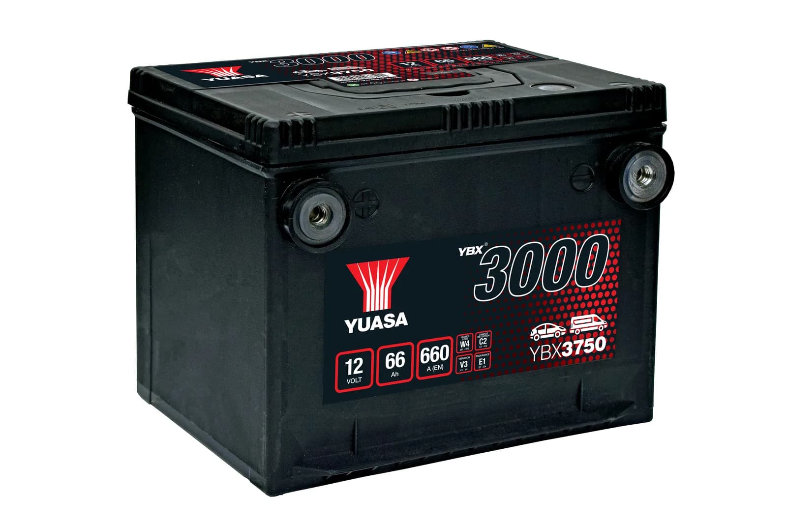 YBX3750 12V 66Ah 660A SMF Battery