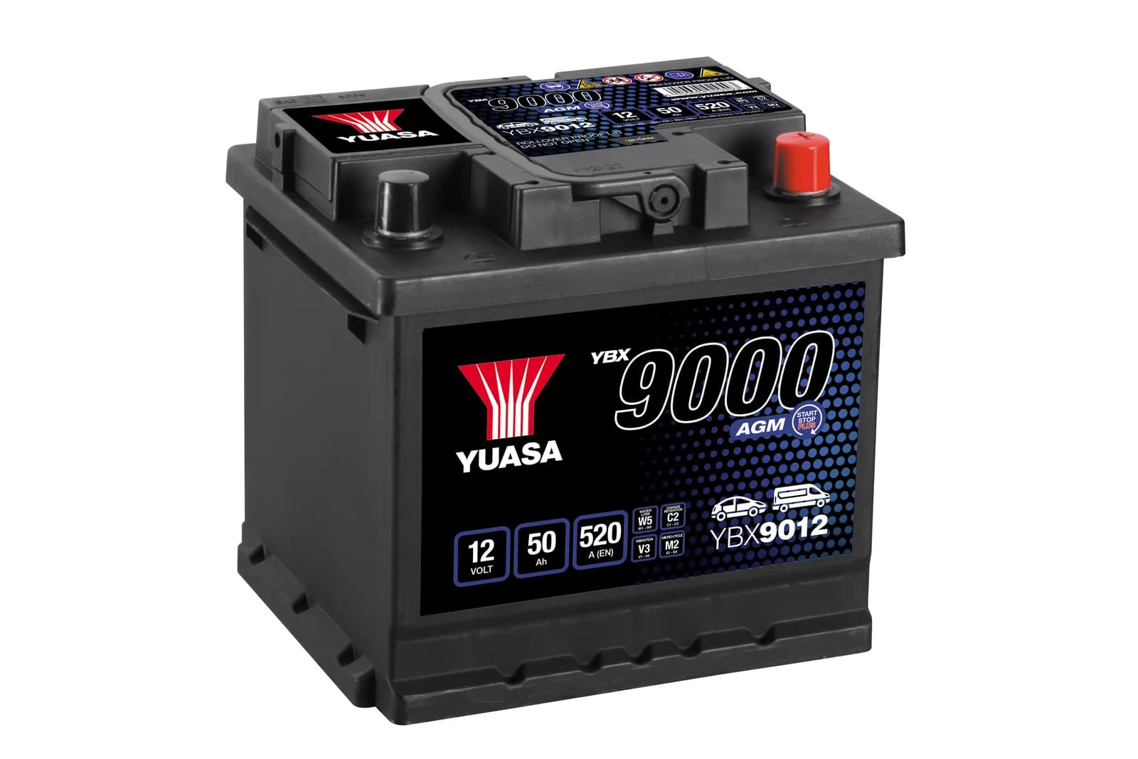 YBX9012 (12V 50Ah 520A)
