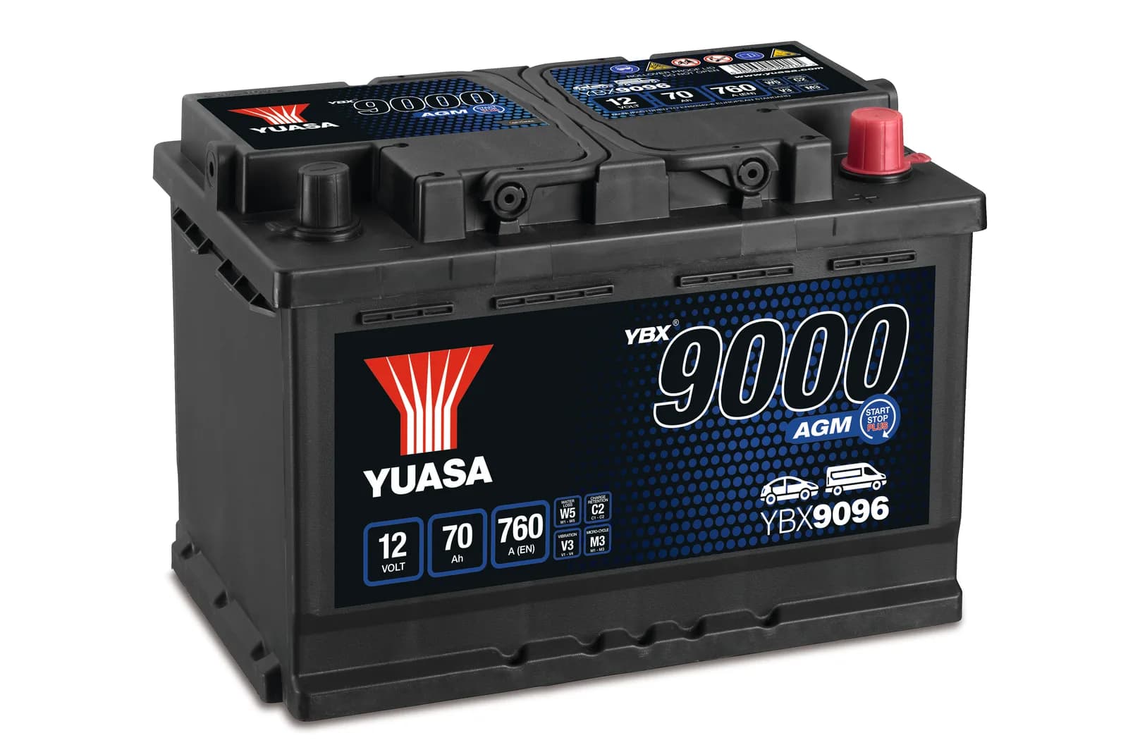 YBX9096 (12V 70Ah 760A)