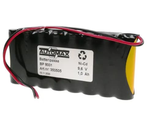 BP 8001 (9,6V-1000mAh ledninger)