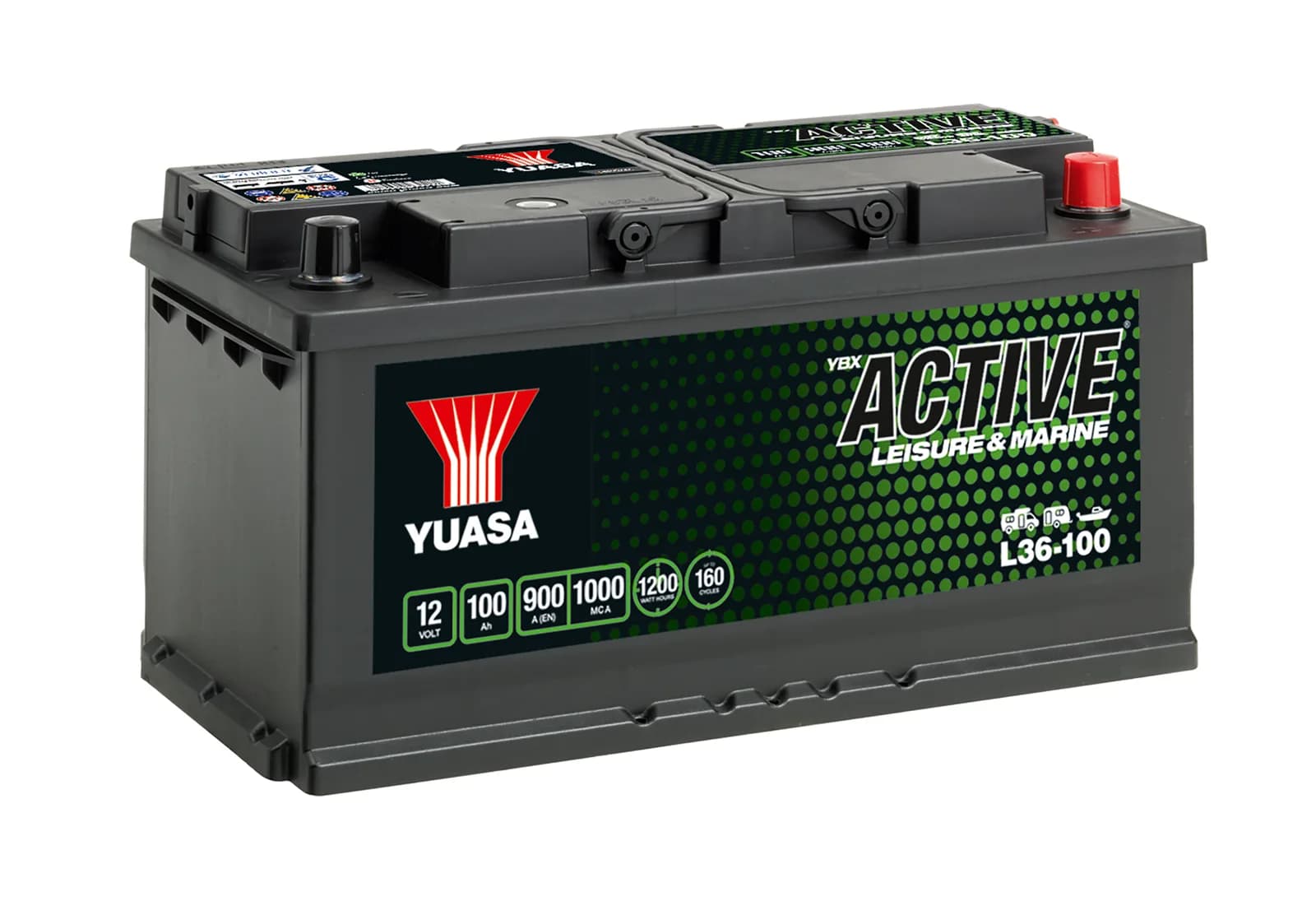 Active L36-100 (12V-100Ah) Startbatteri 12V 100Ah CCA900 MCA1000